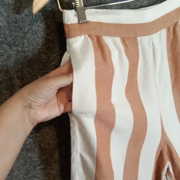 Madewell Huston Pull On Ankle Crop Pants Linen Viscose Blend Vacation Small - Picture 4 of 7